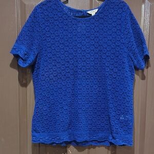 Lucky 🍀 Brand Blue Lace Top